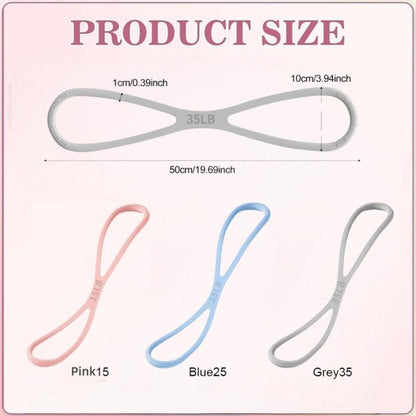Women'S Home Fitness Yoga Puller, Shoulder-Opening and Back-Beautifying Elastic Band, Figure 8 Resistance Band , Home Exercise Pull Rope Muscle Training Equipment