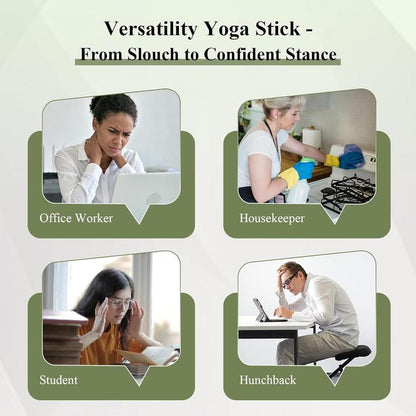 PAETA 5Ft Bamboo Yoga Stick for Stretching - Non-Slip Grip Mobility & Flexibility Exercise Stick with Free Video Guide
