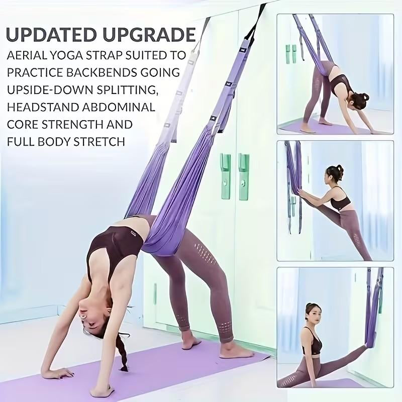 Aerial Yoga Hammock, 1 Count Home Yoga Stretching Belt, Yoga & Pilates Equipment for Home Gym, Fitness Equipment for Women & Men