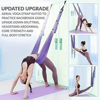 Aerial Yoga Hammock, 1 Count Home Yoga Stretching Belt, Yoga & Pilates Equipment for Home Gym, Fitness Equipment for Women & Men