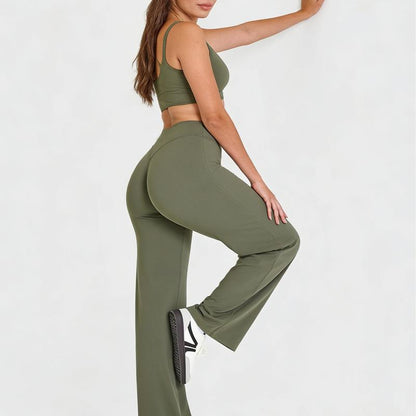 DEEFY Softmotion Straight Leg Bottoms 30.5" & 31.5" Inseam Fitness Gymwear Women Workout Breathable Light Thin Sportswear Gym Outdoor Sports Yoga Pants Wide Sweatpants Solid Color Joggers