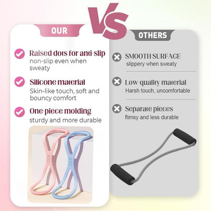 Women'S Home Fitness Yoga Puller, Shoulder-Opening and Back-Beautifying Elastic Band, Figure 8 Resistance Band , Home Exercise Pull Rope Muscle Training Equipment