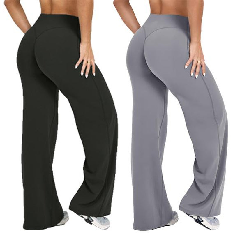 DEEFY Softmotion Straight Leg Bottoms 30.5" & 31.5" Inseam Fitness Gymwear Women Workout Breathable Light Thin Sportswear Gym Outdoor Sports Yoga Pants Wide Sweatpants Solid Color Joggers