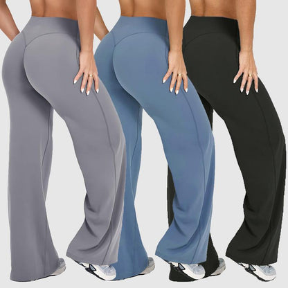 DEEFY Softmotion Straight Leg Bottoms 30.5" & 31.5" Inseam Fitness Gymwear Women Workout Breathable Light Thin Sportswear Gym Outdoor Sports Yoga Pants Wide Sweatpants Solid Color Joggers
