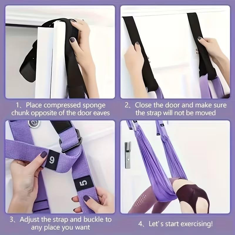 Aerial Yoga Hammock, 1 Count Home Yoga Stretching Belt, Yoga & Pilates Equipment for Home Gym, Fitness Equipment for Women & Men