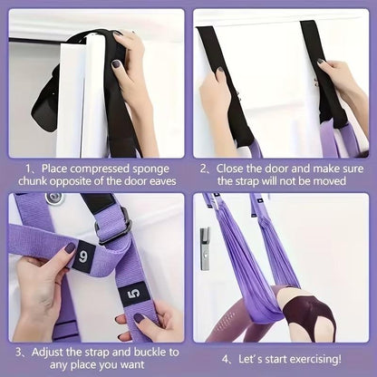 Aerial Yoga Hammock, 1 Count Home Yoga Stretching Belt, Yoga & Pilates Equipment for Home Gym, Fitness Equipment for Women & Men