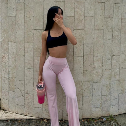 DEEFY Softmotion Straight Leg Bottoms 30.5" & 31.5" Inseam Fitness Gymwear Women Workout Breathable Light Thin Sportswear Gym Outdoor Sports Yoga Pants Wide Sweatpants Solid Color Joggers