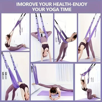 Aerial Yoga Hammock, 1 Count Home Yoga Stretching Belt, Yoga & Pilates Equipment for Home Gym, Fitness Equipment for Women & Men